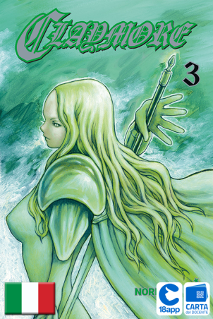 Claymore New Edition 3 + Mini Shikishi Omaggio di Norihiro Yagi