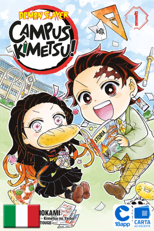 Demon Slayer – Campus Kimetsu! 1 di Koyoharu Gotouge, Natsuki Hokami